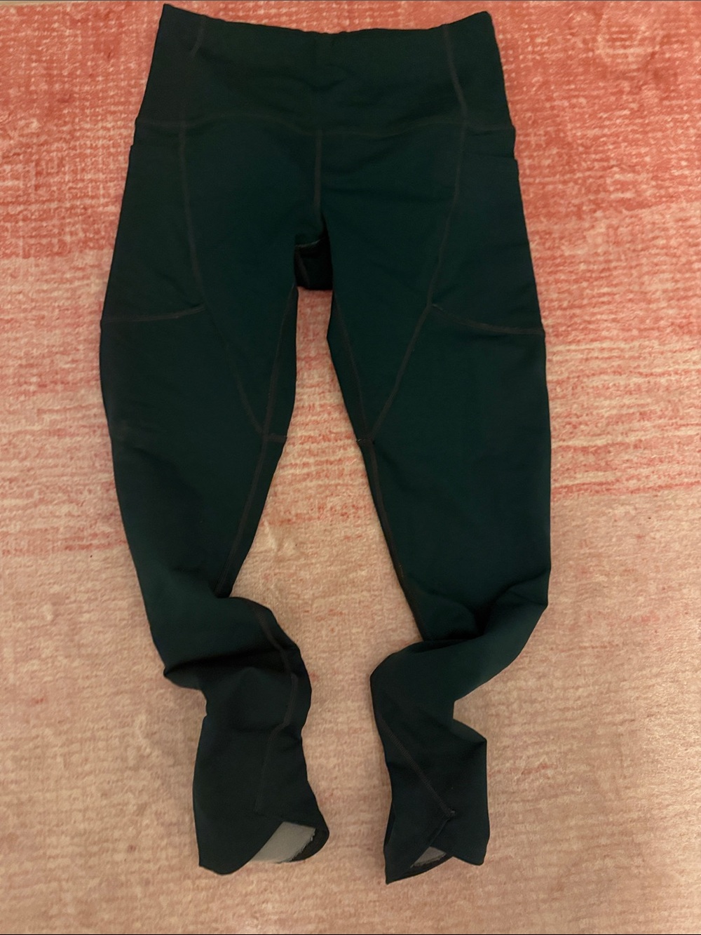 oiselle forest green Running Leggings with Contrast Stitching